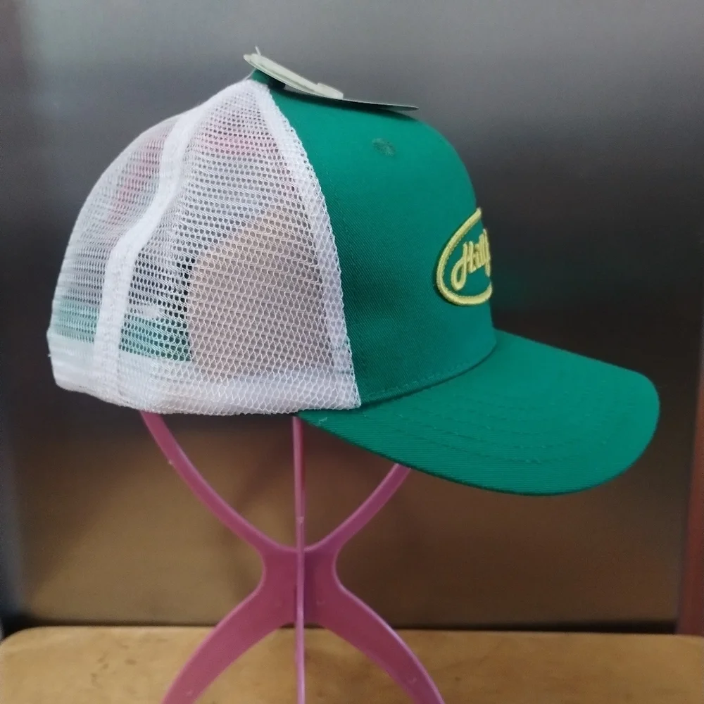 Hill Billy Trucker Hat Green & White Mesh Snapback Cap Retro Country Style NWT